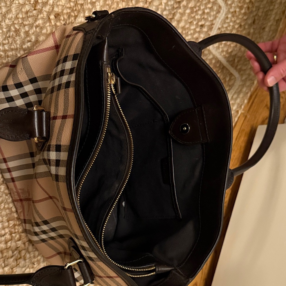 Burberry Check Shoulder Bag - Beige, Black, Red - Picture 3 of 6